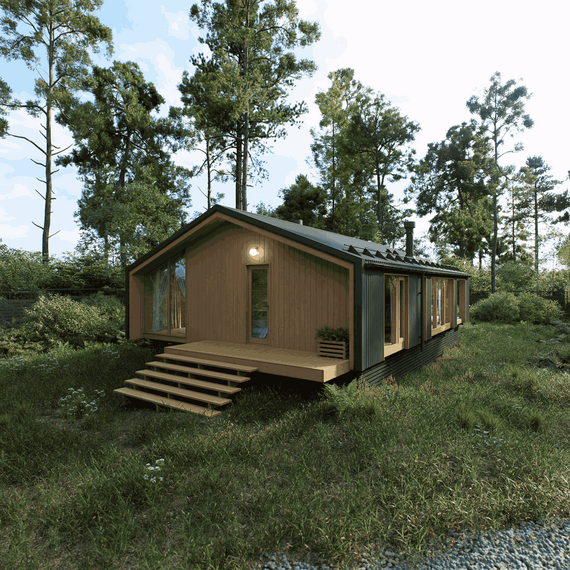 Комплект "Кедр65". Цоколь декоративный на фундамент (Высота 500мм), Наличие террас: Комплект террас №1, Цвет: Черный, Периметр цоколя: 41, изображение 4