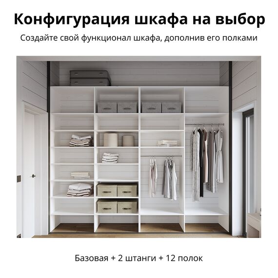 Шкаф купе ДУБ (спальня), Двери шкфа купе: Зеркальные, изображение 4