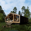 Комплект "Кедр65". Цоколь декоративный на фундамент (Высота 500мм), Наличие террас: Без террас, Цвет: Черный, Периметр цоколя: 37